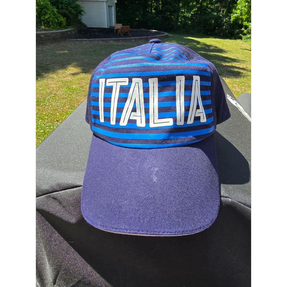 Puma Italia FIGC Soccer Hat Navy Blue Snapback Adjustable Cap 02101801 Mens OSFA